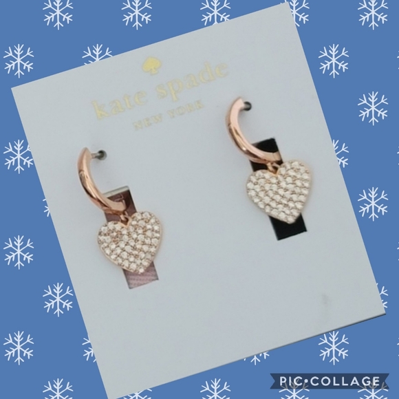 KATE SPADE YOURS TRULY HEART DROP EARRINGS